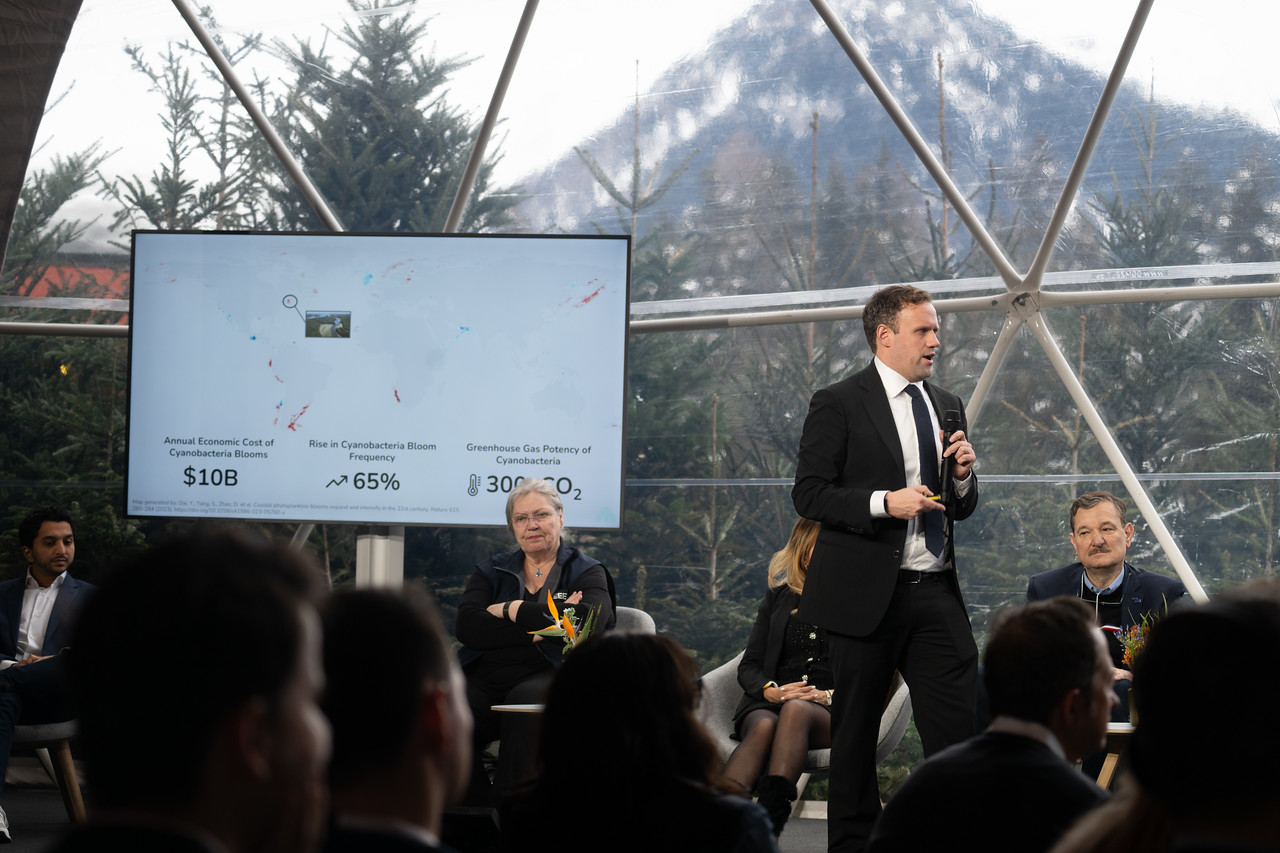 Russ Wilcox speaking at World Economic Forum